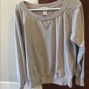 Grey Sweatshirt with lace accent